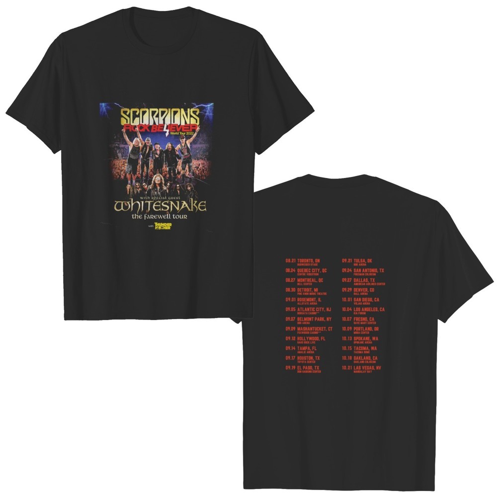 Scorpions Rock Believer World Tour 2022 Tshirt 2 Sided T Shirt